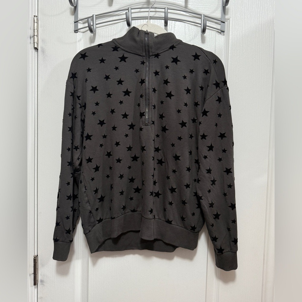 Lou & Grey Women's S Signature Soft Star Sweatshirt 1/4 Zip Fairy Grunge Whimsy